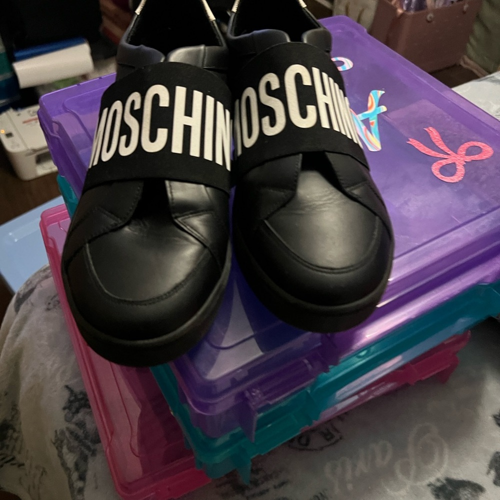 Moschino Black Kids Sneakers